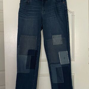 LOGO Lavish Patchwork Boyfriend cut jeans.